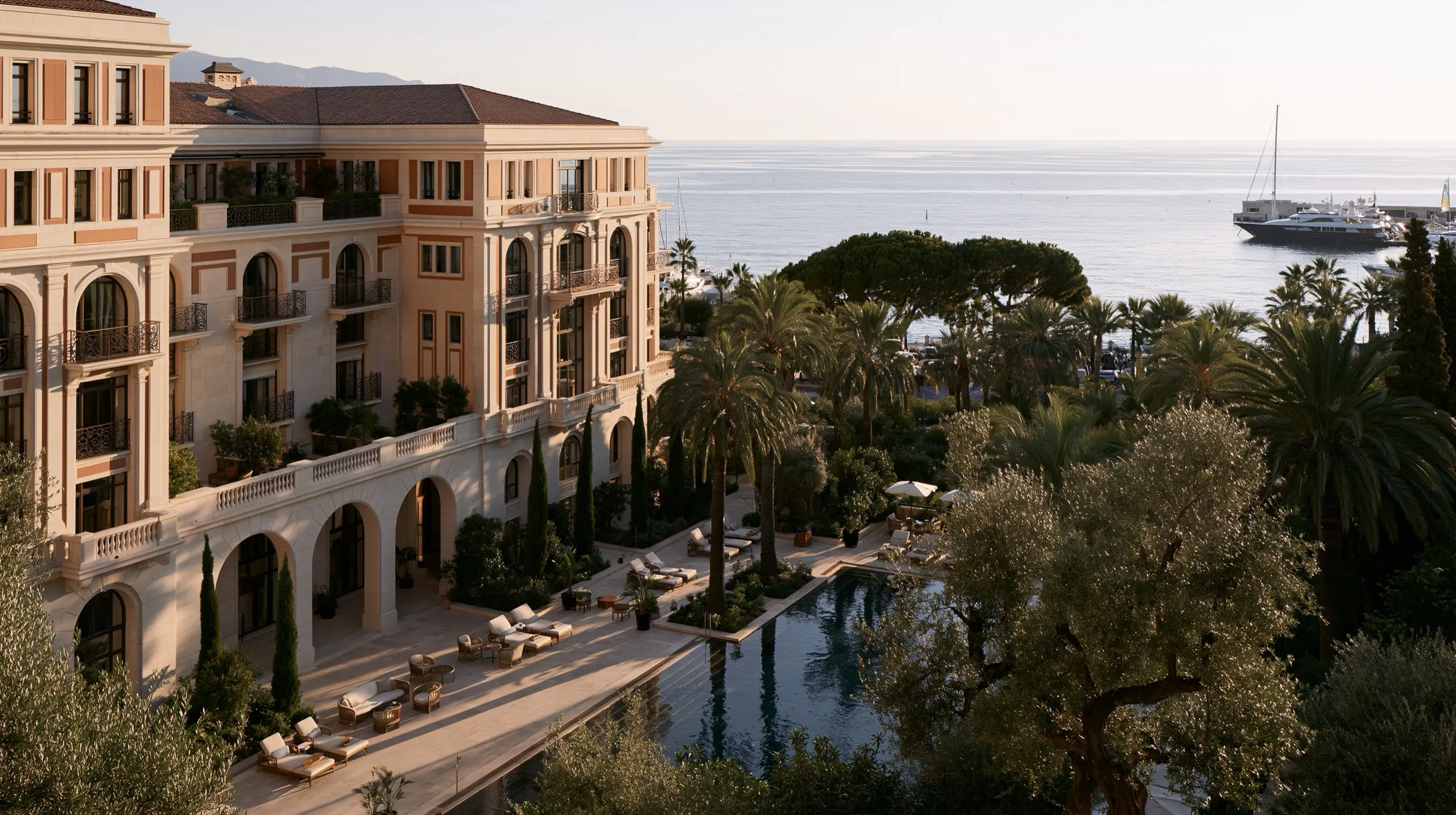 Aperçu de la page d'accueil de Calverton, le grand hôtel face au port de Monaco