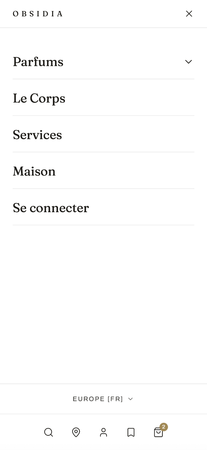 Navigation mobile du site OBSIDIA.